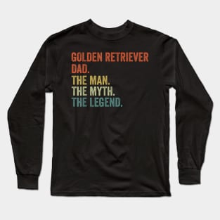 Vintage Dog Dad Man Myth Legend s Long Sleeve T-Shirt